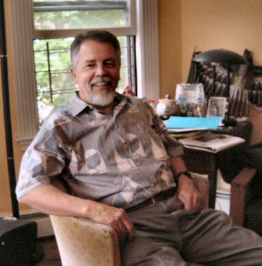 Doc Searls in our living room.