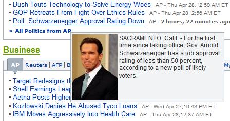 Yahoo news screen capture