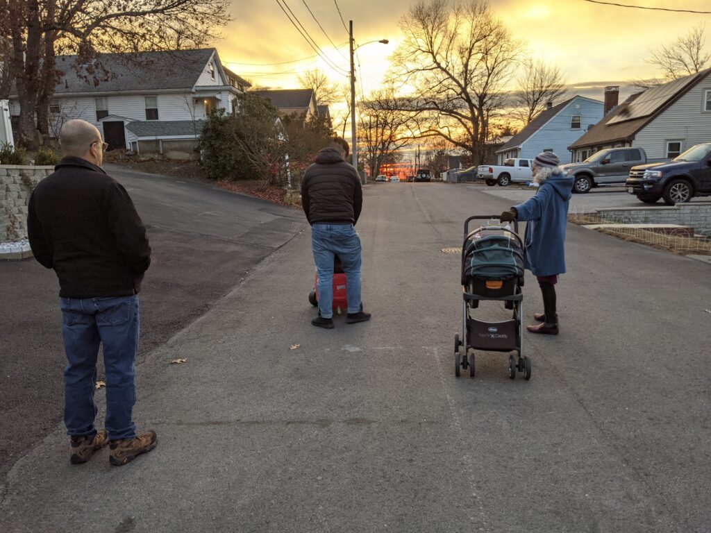unfiltered image of people on a street
