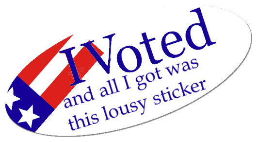 I voted and all I got was this lousy sticker